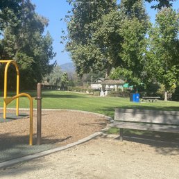 The spacious grass area The spacious grass area