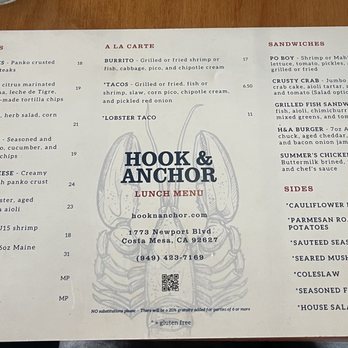 Hook & Anchor - Seafood Near Me - Costa Mesa, California