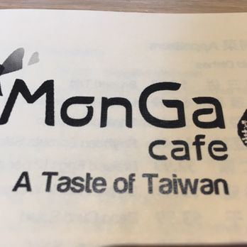 MonGa Cafe - Menu cover - Taiwanese Near Me - Bellevue, Washington