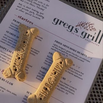 Greg's Grill - Complimentary dog treats - Steakhouses Near Me - Bend, Oregon Greg's Grill - Complimentary dog treats - Steakhouses Near Me - Bend, Oregon