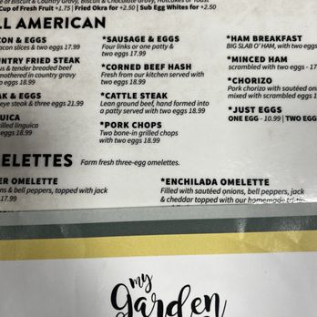 My Garden Cafe - Menu - Breakfast & Brunch Near Me - Modesto, California