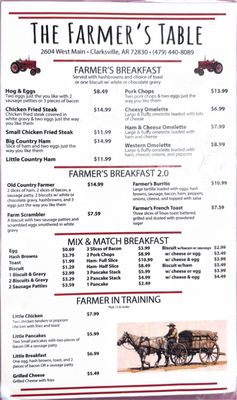Menu photo 1 The Farmers Table Clarksville, AR Menu photo 1 The Farmers Table Clarksville, AR