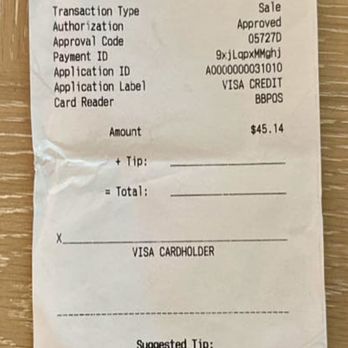 Blue Drum - I had laid out my credit card on the bar. Maria took my credit card & cashed me out. She gave my card & rcpt. That is when I ?d the bill. - Seafood Near Me - Little River, South Carolina Blue Drum - I had laid out my credit card on the bar. Maria took my credit card & cashed me out. She gave my card & rcpt. That is when I ?d the bill. - Seafood Near Me - Little River, South Carolina