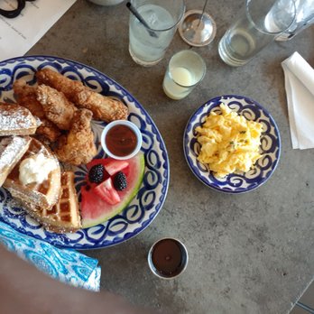 Piggy's Kitchen & Bar - Chicken and waffles plates, eggs not included! - Breakfast & Brunch Near Me - Houston, Texas Piggy's Kitchen & Bar - Chicken and waffles plates, eggs not included! - Breakfast & Brunch Near Me - Houston, Texas