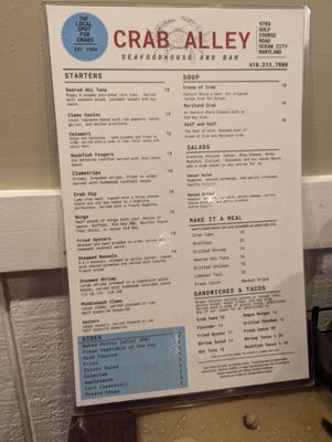 Menu photo 4 Crab Alley Ocean City, MD Menu photo 4 Crab Alley Ocean City, MD