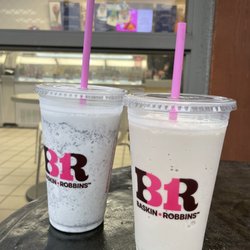Baskin-Robbins - Choc mint and jamoca shakes.  Happy Shake Day!
