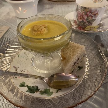 Aubrey Rose Tea Room - Carrot soup...?  I guess it changes so who knows when they will have it again! - Tea Rooms Near Me - La Mesa, California