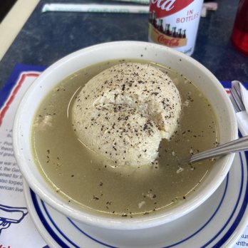 Attman's Delicatessen - Matzo Ball Soup (added a lot of pepper) - Delis Near Me - Potomac, Maryland