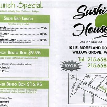 Sushi House - page 1 top - Sushi Bars Near Me - Willow Grove, Pennsylvania