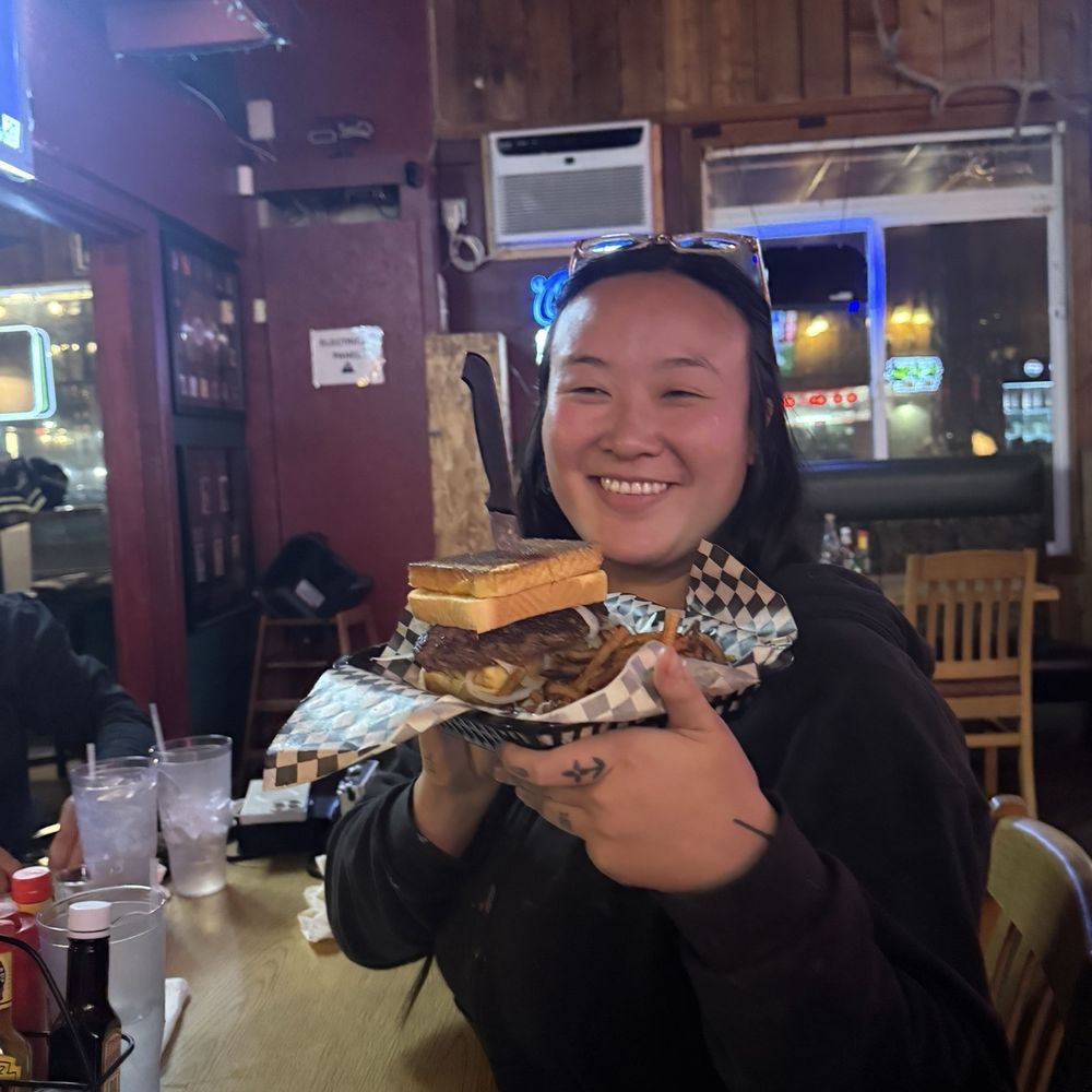 The Hunter Burger...they add an extra patty if you want to Bubba size ur since it's so huge already. The Hunter Burger...they add an extra patty if you want to Bubba size ur since it's so huge already.