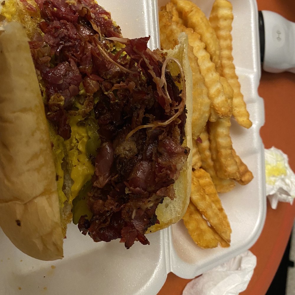 Burger Spot - Dry pastrami. Edible but unsatisfactory. - Burgers Near Me - Tehachapi, California