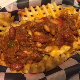 Chili & Cheese waffle fries (half order) Chili & Cheese waffle fries (half order)