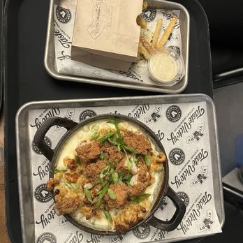 Level99 Tysons - Crispy Chicken Mac and Cheese with Truffle fries. - Recreation Centers Near Me - McLean, Virginia