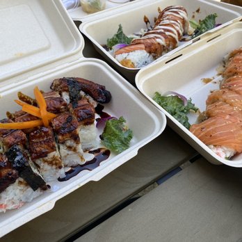 Take Sushi - Dragon, salmon roll - Japanese Near Me - Los Angeles, California Take Sushi - Dragon, salmon roll - Japanese Near Me - Los Angeles, California