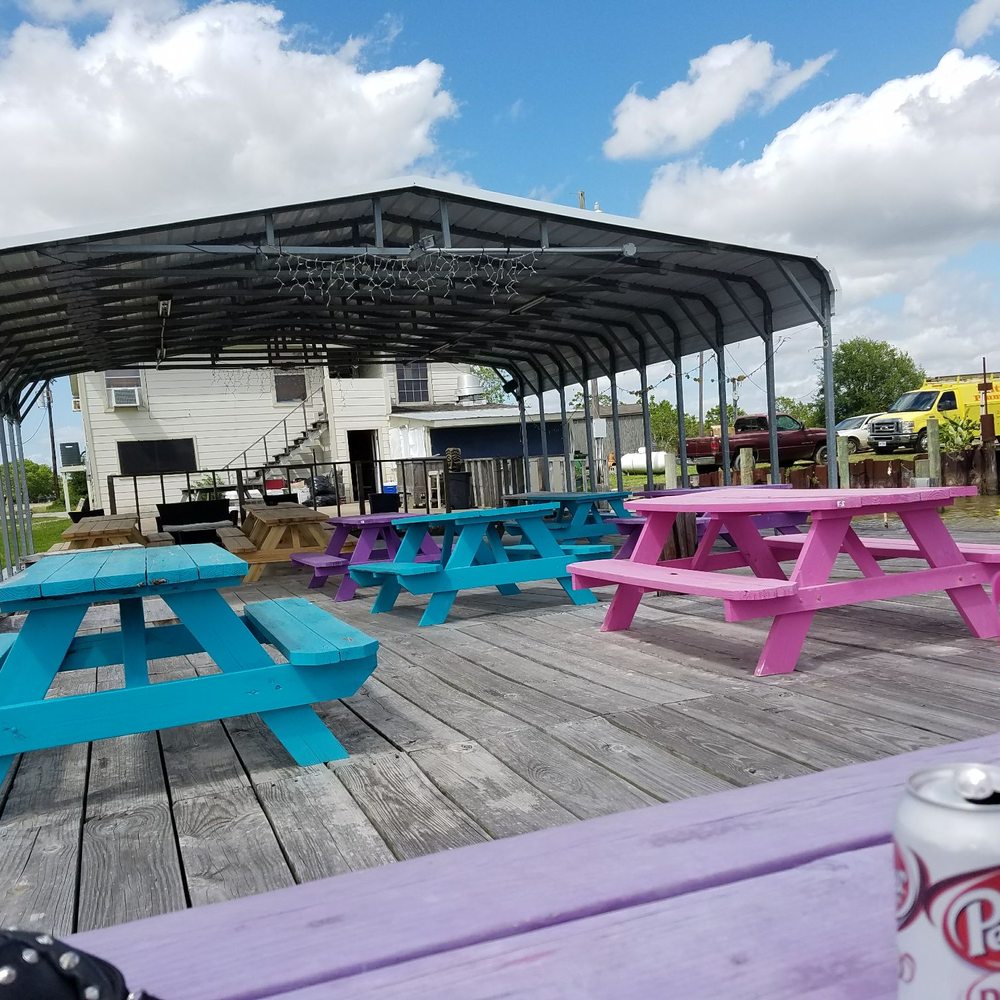 Channel Marker 17 - a picnic area with picnic tables and a fire hydrant - Seafood Near Me - Anahuac, Texas Channel Marker 17 - a picnic area with picnic tables and a fire hydrant - Seafood Near Me - Anahuac, Texas