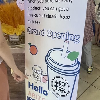 Tan Cha - Open a membership account & deposit at least $20 into it and receive 20% off for life! Available opening weekend only, I think! - Bubble Tea Near Me - Tempe, Arizona