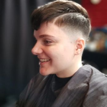 t.brooks quality cuts - Another angle of women's mid skin fade w hard part . - Men's Hair Salons Near Me - Seattle, Washington t.brooks quality cuts - Another angle of women's mid skin fade w hard part . - Men's Hair Salons Near Me - Seattle, Washington