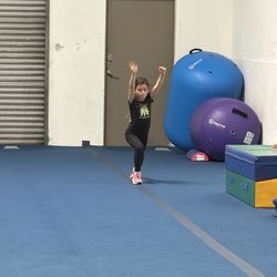 My daughter in beginner tumbling 2