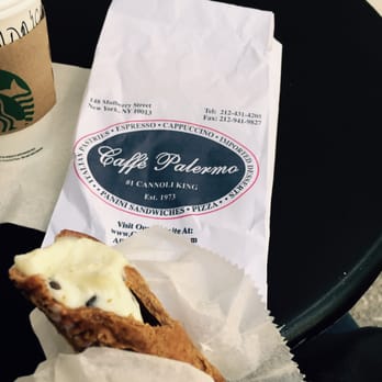 Caffe Palermo - My first cannoli... Regretfully an experience not to be repeated. Too sweet! - Bakeries Near Me - New York, New York