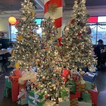 Boulevard Brewing - Some of the trees look at the beer decorations - Gastropubs Near Me - Kansas City, Missouri