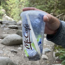 This is about a third of the total trash we picked up on our hike from suspension bridge to 30 foot pool.
