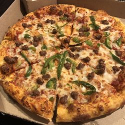 Domino's - $6.99 medium beef and green pepper on hand-tossed crust