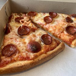 Pepperoni slices.
