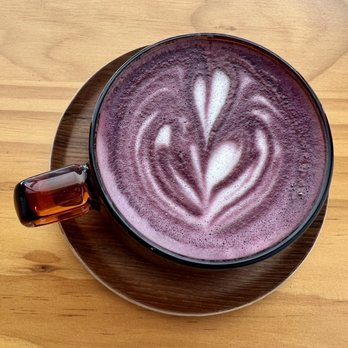 Superwow Coffee - Ube latte. Yes please. Thanks Talita for the convo today. Super cute cafe. - Coffee & Tea Near Me - Hollywood, Florida