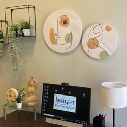 Insight Psychological - Therapist office décor.