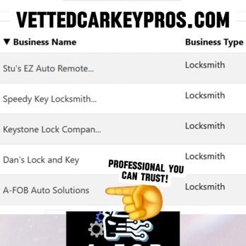 A FOB Auto Solutions - We are a NASTF Vehicle Security Professional "vetted car key pro" your car is safe with us - Auto Security Near Me - Levittown, Pennsylvania A FOB Auto Solutions - We are a NASTF Vehicle Security Professional "vetted car key pro" your car is safe with us - Auto Security Near Me - Levittown, Pennsylvania