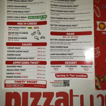 Pizza Twist - Hercules, CA - Menu (back) - Pizza Near Me - Hercules, California