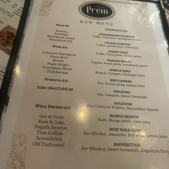 Prem Thai Restaurant and Noodle Bar - Menu - Thai Near Me - Brooklyn, New York Prem Thai Restaurant and Noodle Bar - Menu - Thai Near Me - Brooklyn, New York