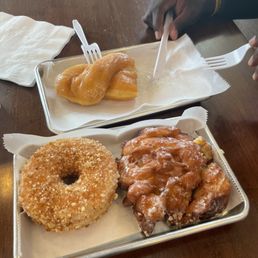 Apple fritter, cake crumble donut, donut twist Apple fritter, cake crumble donut, donut twist