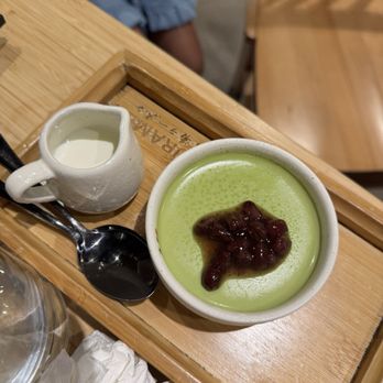 Kyuramen - Bayside - Matcha Pudding W. Red Bean 6/10 - Ramen Near Me - Bayside, New York