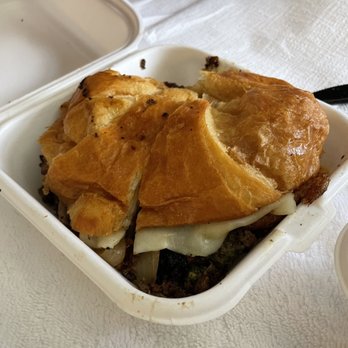 Marlene's Original Breakfast Sandwich - Steak and egg, sub croissant - Breakfast & Brunch Near Me - Tampa, Florida Marlene's Original Breakfast Sandwich - Steak and egg, sub croissant - Breakfast & Brunch Near Me - Tampa, Florida