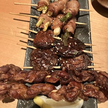 Kimura - Skewers combo - pork belly, mushrooms and beef asparagus - Japanese Near Me - New York, New York Kimura - Skewers combo - pork belly, mushrooms and beef asparagus - Japanese Near Me - New York, New York