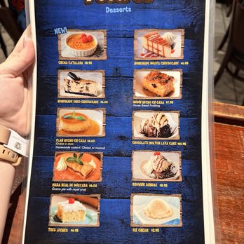 La Cueva del Mar - Dessert menu - Seafood Near Me - San Juan, Puerto Rico