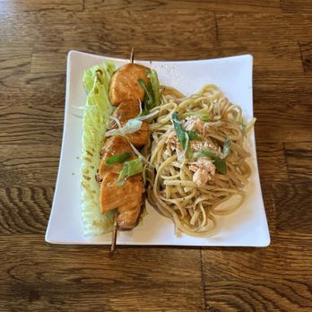 Migoto - Salmon skewer with noodle - IG @bougiefoodieboi - Sushi Bars Near Me - Seattle, Washington Migoto - Salmon skewer with noodle - IG @bougiefoodieboi - Sushi Bars Near Me - Seattle, Washington