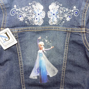 NJDesigns24 - Custom Jean jacket w/bling! - Embroidery & Crochet Near Me