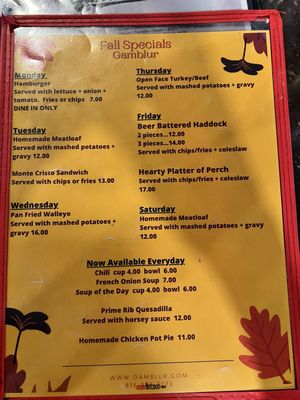 Menu photo 3 The Gamblur McHenry, IL