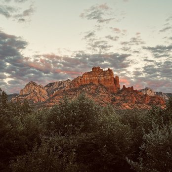 Hideaway House - View from the deck outside. - Pizza Near Me - Sedona, Arizona