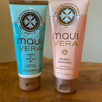 808 Wellness Spa - Maui Vera Mineral Sunscreen and Aloe aftercare, featured in our Sun Bliss spot treatment. - Acupuncture Near Me - Kihei, Hawaii 808 Wellness Spa - Maui Vera Mineral Sunscreen and Aloe aftercare, featured in our Sun Bliss spot treatment. - Acupuncture Near Me - Kihei, Hawaii