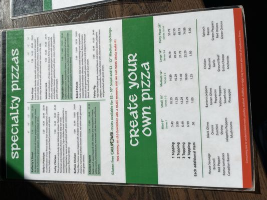 Menu photo 2 Rafferty’s Pizza Crosby, MN Menu photo 2 Rafferty’s Pizza Crosby, MN