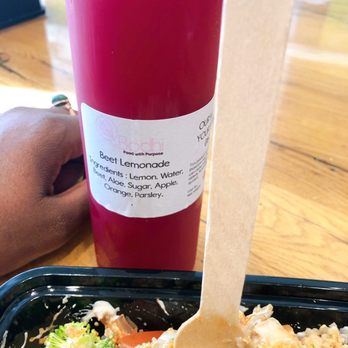 The Bodhi - Beet lemonade and compostable fork. - Juice Bars & Smoothies Near Me - Tempe, Arizona