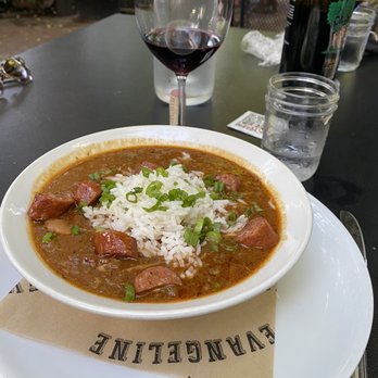 Evangeline - Spiced chicken and andouille sausage gumbo. - Cajun/Creole Near Me - Calistoga, California Evangeline - Spiced chicken and andouille sausage gumbo. - Cajun/Creole Near Me - Calistoga, California