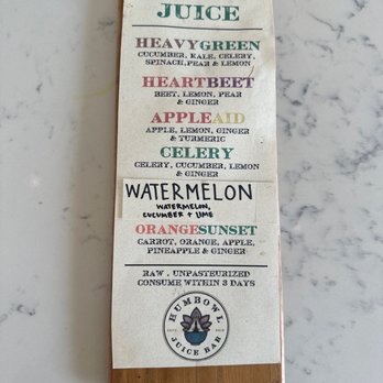 Humbowl Juice Bar - Menu - Juice Bars & Smoothies Near Me - Orange, California