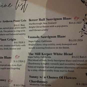Sip Wine Garden - A couple White Wines I wanted to remember - Wine Bars Near Me - Cibolo, Texas