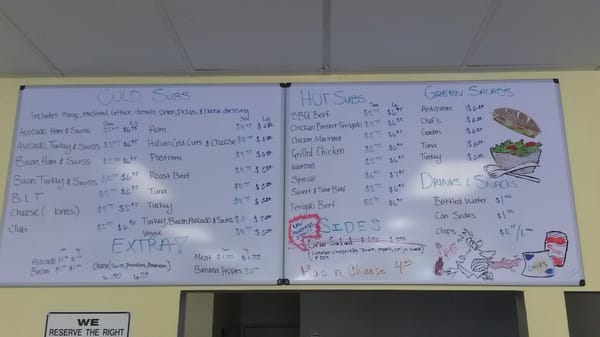 Menu photo 8 Balboa Sub Shop Northridge, CA