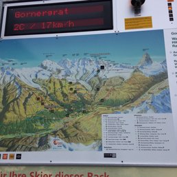 A map of the Zermatt and Matterhorn area