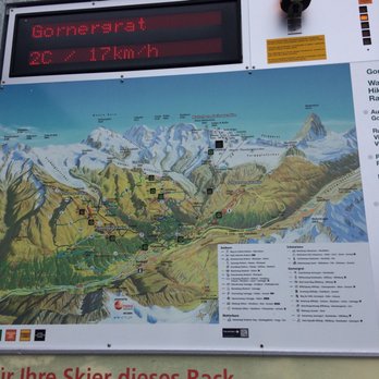 Gornergrat Rail - A map of the Zermatt and Matterhorn area - Transportation Near Me - Zermatt, VS